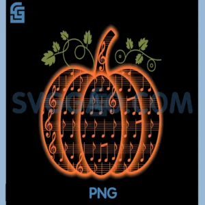 Halloween Pumpkin Music Notes PNG, Thanksgiving Teacher Autumn PNG