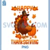 Happy Thanksgiving Funny PNG, Turkey Fall Pumpkin PNG