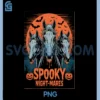 Horror Retro Spooky PNG, Night Mares Horses PNG, Boo Ghosts Halloween PNG