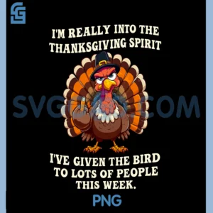 I m Really Into The Thanksgiving PNG, Spirit I ve Given The Bird PNG