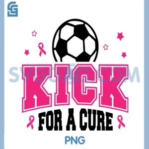 Kick for a Cure Soccer PNG, Breast Cancer PNG, Awareness Pink Ribbon PNG