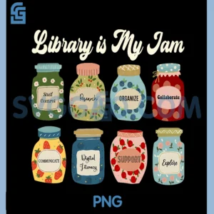 Library is My Jam PNG, Librarian Teacher Bookworm Reading PNG