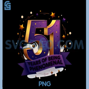 51 Years Phenomenal PNG, Birthday Gift Celebration PNG