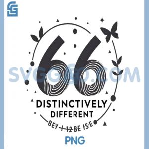 66 Distinctively Different PNG, Birthday Gift for Seniors PNG