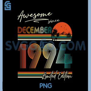 Awesome Since December 1994 PNG, Vintage 31st Birthday