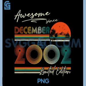 Awesome Since December 2002 PNG, Vintage 23rd Birthday PNG
