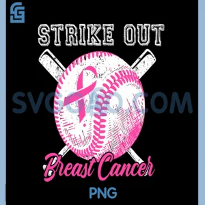 Baseball Strike Out PNG, Breast Cancer Awareness Pink Warrior PNG