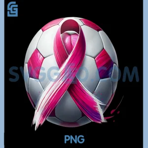 Breast Cancer Soccer Ball PNG, Pink Ribbon Kick For A Cure PNG