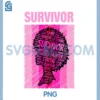 Breast Cancer Survivor African PNG, American Woman Pink Afro PNG