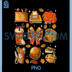 Thankful Teacher Coquette Bow PNG, Fall Season Thanksgiving PNG