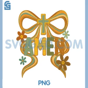 Vintage Floral Amen PNG, Coquette Boho Amen PNG, Floral Bible Verses PNG