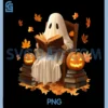 Vintage Ghost Reading Book PNG, Pumpkin Halloween Books Lover PNG