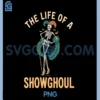 The Life of A Showghoul PNG, Retro Skeleton Showgirl Halloween PNG