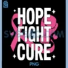 Hope Fight Cure Breast Cancer PNG, Awareness Month Pink Ribbon PNG