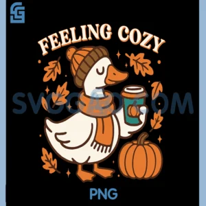Its Fall Yall Funny Goose PNG, Funny Cozy Retro PNG, Autumn Vibes PNG