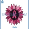 Pink Sunflower Breast Cancer PNG, Awareness Ribbon Fighter PNG