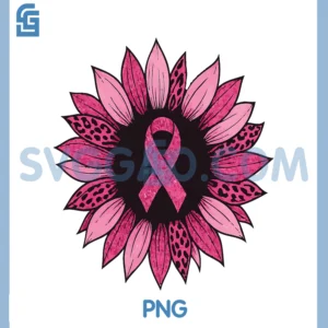 Pink Sunflower Breast Cancer PNG, Awareness Ribbon Fighter PNG