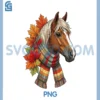 Thanksgiving Horse Fall PNG, Cute Autumn Apparel PNG