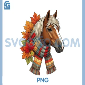Thanksgiving Horse Fall PNG, Cute Autumn Apparel PNG