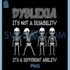 Dyslexia Awareness Skeleton PNG, Ribbon Silver Specialist PNG