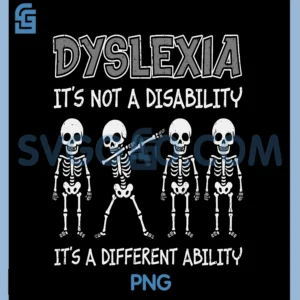 Dyslexia Awareness Skeleton PNG, Ribbon Silver Specialist PNG