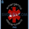 Emergency Department Christmas PNG, Santa Claus Reindeer ER Nurse PNG