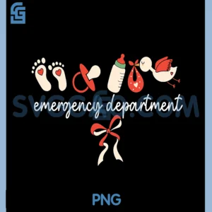 Groovy Emergency Department PNG, Christmas Santa ER Crew Nurse PNG