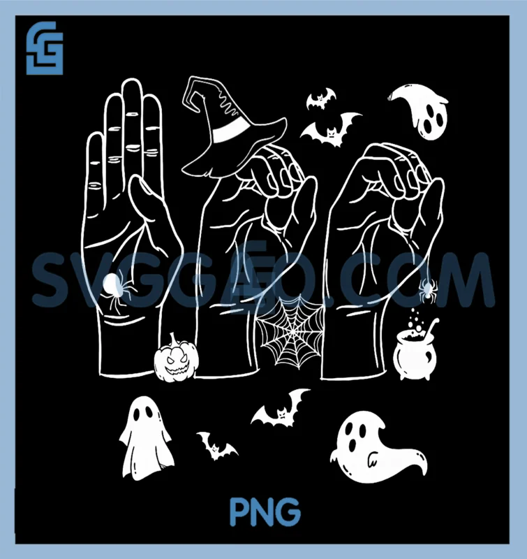 Sign Language Boo Boo Halloween SPED Teacher Boo PNG, In ASL Boo Hands Sign Language PNG