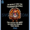 Im Really Into The Thanksgiving PNG, Spirit Ive Given The Bird Pullover PNG