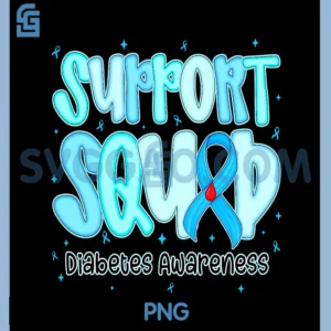 In November We Wear Blue PNG, Diabetes Awareness Support Squad PNG