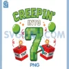 Its My 7th Birthday PNG, Boy Gamer Creepin Into 7 Gamer Pixel PNG