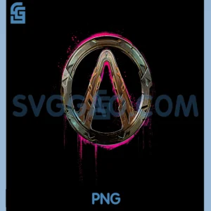 Borderlands 4 Graffiti Vault Logo PNG, Pink Glow Video Game PNG