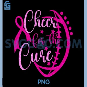 Breast Cancer Awareness PNG, Cheer for The Cure Football PNG