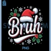 Bruh Christmas PNG, Red Plaid PNG
