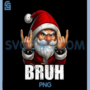 Bruh Vintage Rock PNG, On Santa Christmas Toddler PNG