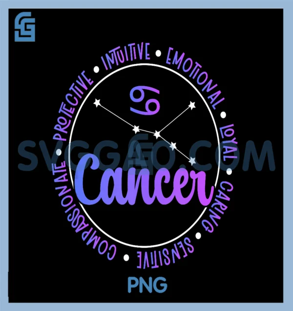 Customizable Cancer Sign Cancer Zodiac Sign Cancer PNG, Horoscope Cancer Birthday PNG