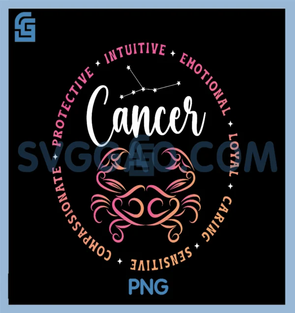 Customizable Cancer Sign Cancer Zodiac Sign Cancer PNG, Horoscope Cancer Birthday PNG