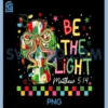 Christian Christmas PNG, Be The Light Coquette Bow Cross PNG