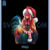 Christmas Lights Funny Chicken PNG, Santa Xmas Family Matching PNG
