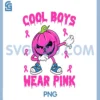 Cool Boys Wear Pink PNG, Breast Cancer Pumpkin Halloween PNG