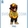 Cool Hip Hop Bear Rapper PNG, Streetwear Wild Animal PNG