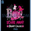 Cute Boo Halloween Pink PNG, Ribbon Breast Cancer Awareness Month PNG