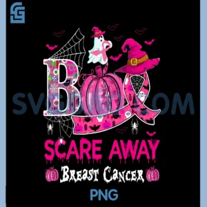 Cute Boo Halloween Pink PNG, Ribbon Breast Cancer Awareness Month PNG