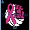 Dig for Cure Pink Ribbon PNG, Volleyball Breast Cancer Awareness PNG 2 Dig for Cure Pink Ribbon PNG, Volleyball Breast Cancer Awareness PNG