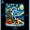 French Bulldog Christmas PNG, Van Gogh Starry Night Style Artwork PNG 2 French Bulldog Christmas PNG, Van Gogh Starry Night Style Artwork PNG