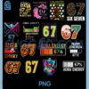 Bundle 6 7 PNG, Funny Six Seven PNG, Meme 6 7 PNG