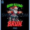 Merry Rizzmas Bruh PNG, Graphic Santa Christmas Xmas PNG
