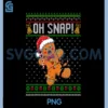 Oh Snap Gingerbread PNG, Ugly Christmas PNG