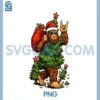 Santa Bigfoot Christmas PNG, Tree Xmas Lights PNG, Funny Sasquatch PNG