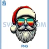 Santa Face Retro PNG, Sunglasses Funny PNG, Christmas Family PNG